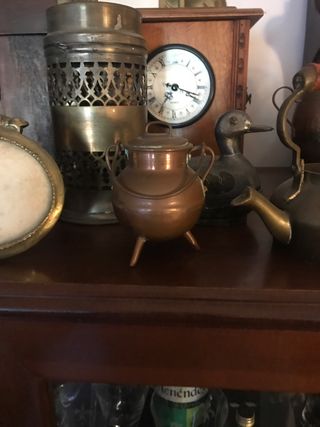 Figuras de latón y hierro vintage