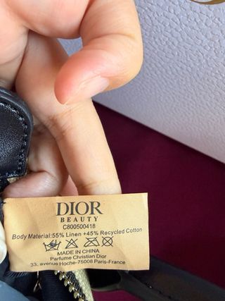 Neceser Dior Beige y Negro con Bandolera