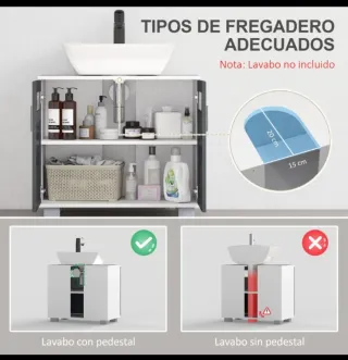 2 Armarios de baño lavabo