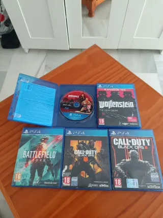 4 Juegos PS4: Wolfenstein, Battlefield, Call