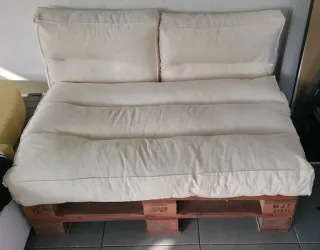 Sofá Palets Beige y Marrón