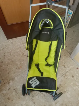 Cochecito Petitplay Negro y Amarillo