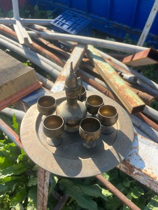 Juego de café oriental metálico