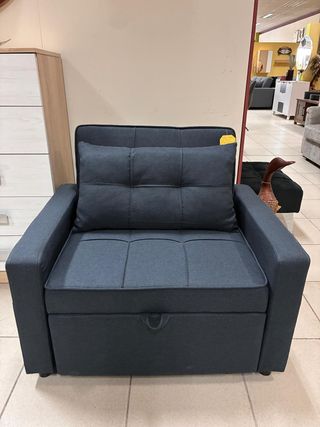 Sillón Cama 1 Plaza gris NUEVO