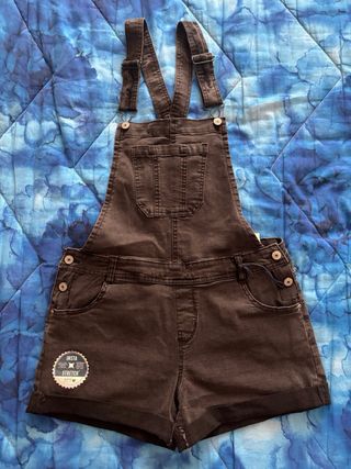 Salopette corta in denim