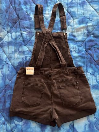 Salopette corta in denim