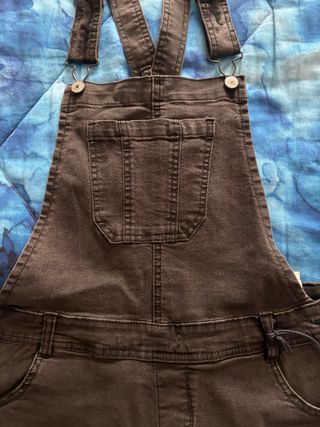 Salopette corta in denim