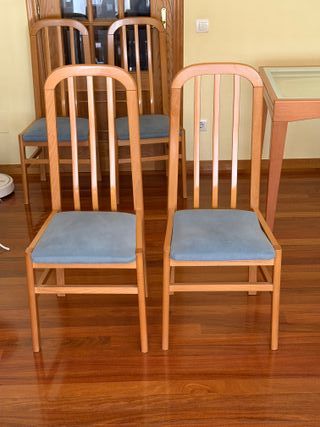 Mesa de comedor cristal y 4 sillas