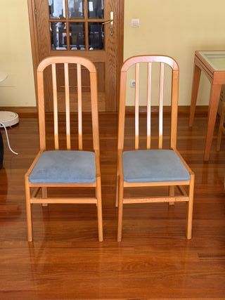 Mesa de comedor cristal y 4 sillas