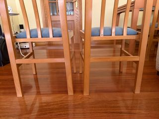 Mesa de comedor cristal y 4 sillas