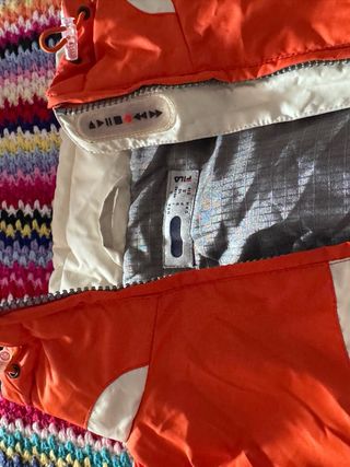 Chaqueta Fila Talla S Naranja y Beige