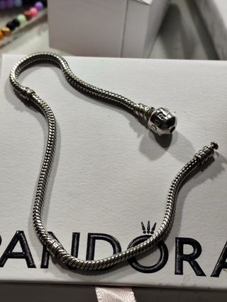 Pulsera Pandora Cierre Barril Plata