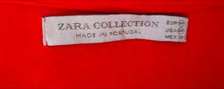 Blusa Zara Roja Manga Larga Talla M
