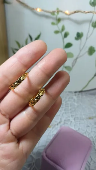 Pendientes Aro Pequeños Chapado Oro 18k Vintage