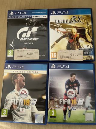 Lote 4 Juegos PS4: Gran Turismo, Final Fantasy, FI
