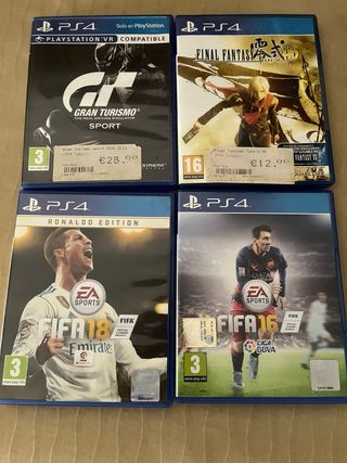 Lote 4 Juegos PS4: Gran Turismo, Final Fantasy, FI
