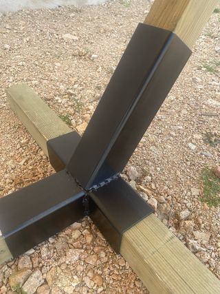 Estructura de hamaca de hierro negras  (4 piezas)