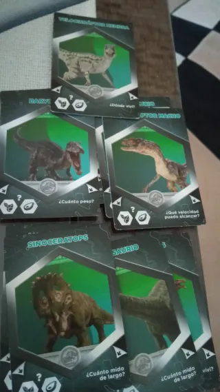 Cartas Colección Dinosaurios Jurassic World