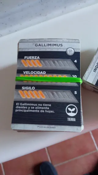 Cartas Colección Dinosaurios Jurassic World