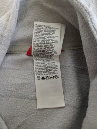 the north face pile zip woman size M white