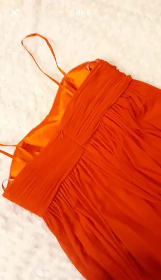 Vestido cerimónia curto laranja