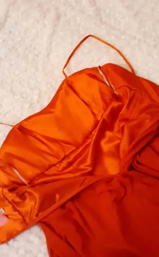 Vestido cerimónia curto laranja