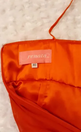 Vestido cerimónia curto laranja