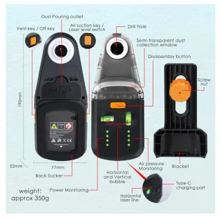 Nivel Láser 3 en 1 con Soporte y Colector