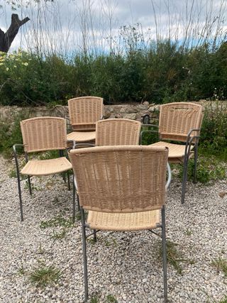 8 Sillas Metálicas Antiguas (a reparar)