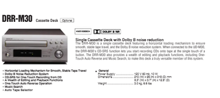 Pletina Cassette Denon DRR-M30 Plata