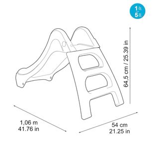 Tobogán infantil Feber azul y verde