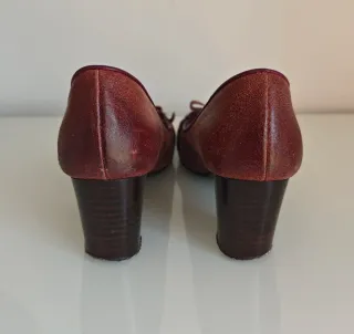 Zapatos tacón mujer morado/rojo