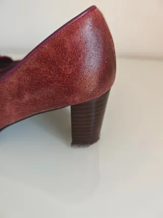 Zapatos tacón mujer morado/rojo