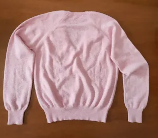 Maglioncino Fred Perry V-neck rosa lana