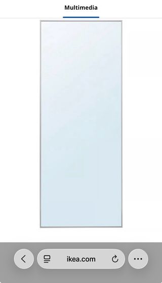 Espejo Ikea Plata Metal Cristal