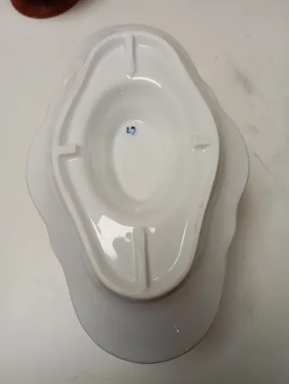 Salsera Swain & Co 1900 Azul y Blanco