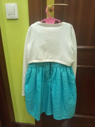 Vestido Mayoral Turquesa T.8 con chaqueta Mayoral