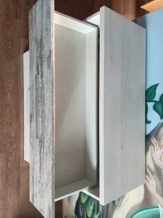 Cómoda 4 cajones madera y metal