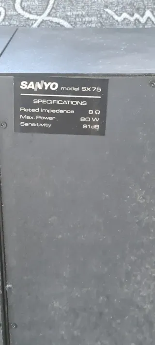 Altavoces Sanyo SX75 (Negro/Rosa)