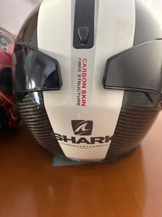 Casco Moto Shark Negro/Blanco