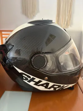 Casco Moto Shark Negro/Blanco