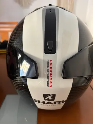 Casco Moto Shark Negro/Blanco
