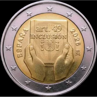 Moneda 2€ España 2026 - Art. 49 Inclusión