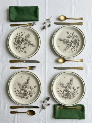 Juego de 4 platos de cerámica