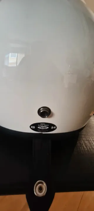 Casco Jet Vintage Blanco Fibra de Vidrio