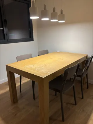 Mesa comedor extensible madera doble de 160/230x90