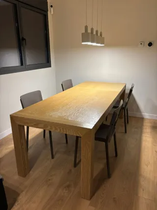 Mesa comedor extensible madera doble de 160/230x90