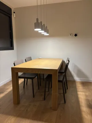 Mesa comedor extensible madera doble de 160/230x90