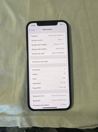 iPhone 12 Pro 128GB Grafito - Pantalla con marcas,