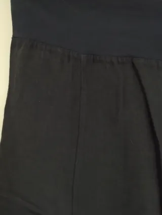 Gonna midi in puro lino blu tg.XL